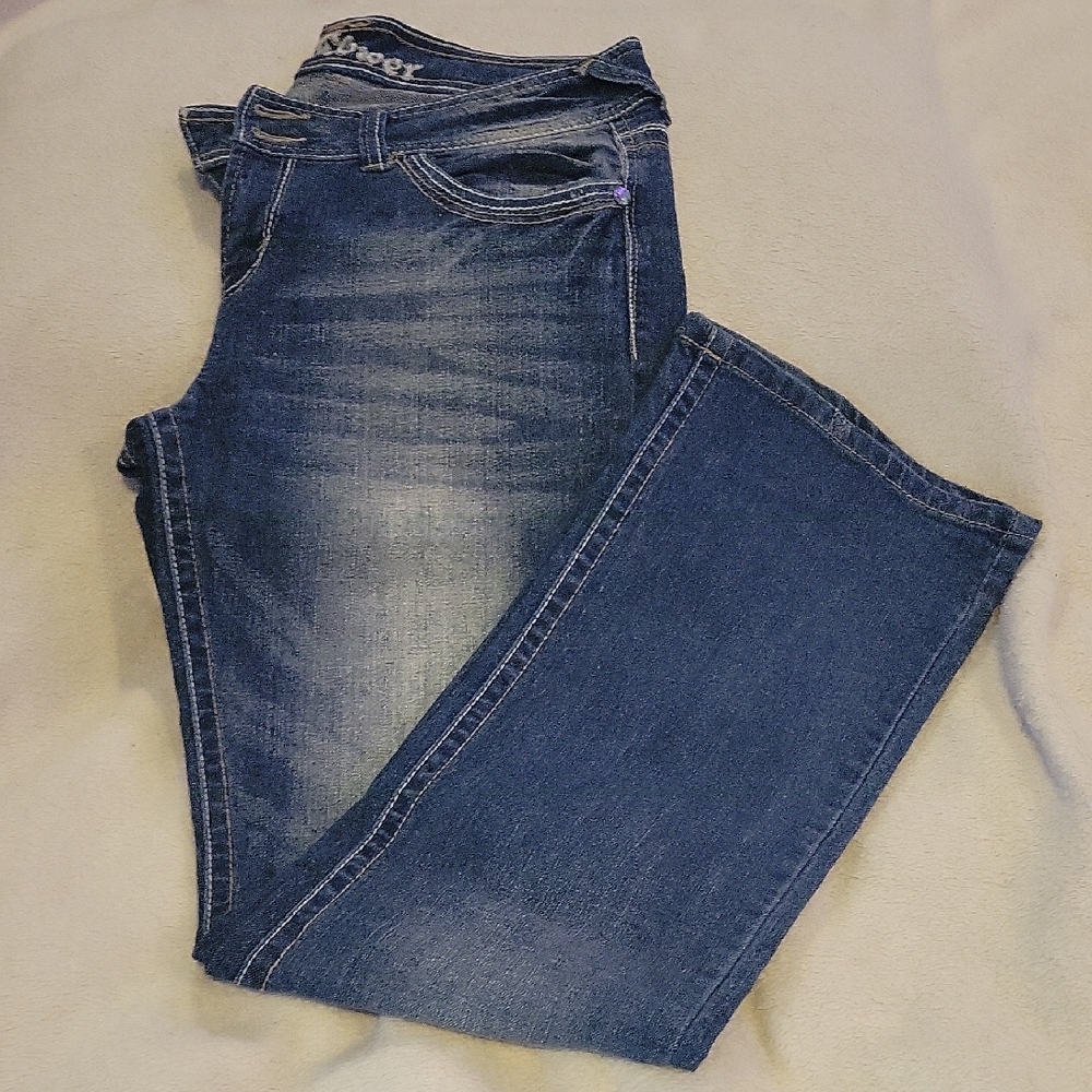 Wallflower Dark Blue Boot Cut Jeans